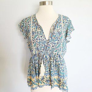 Iris Maxi blythe floral boho top